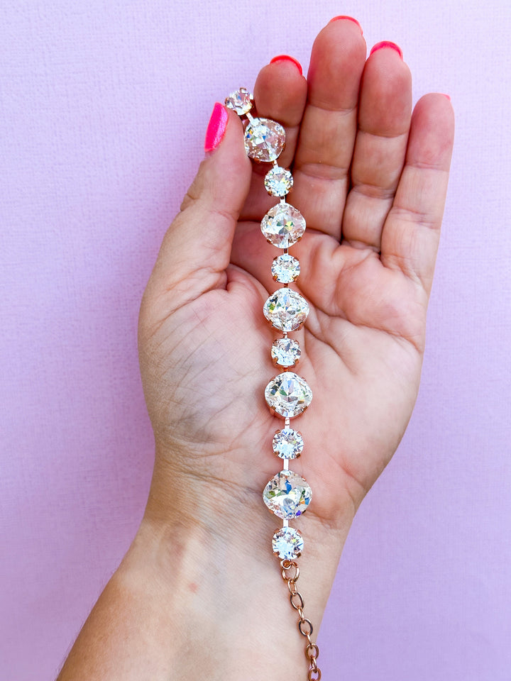 12/8mm cushion cut Crystal bracelet