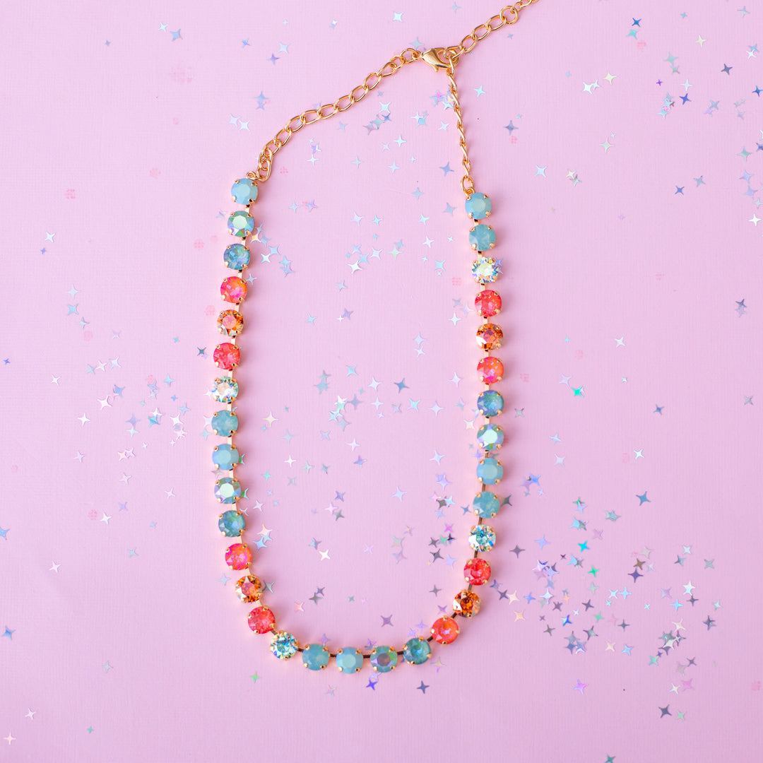 33 settings 8mm crystals Necklace- Life of a Showgirl