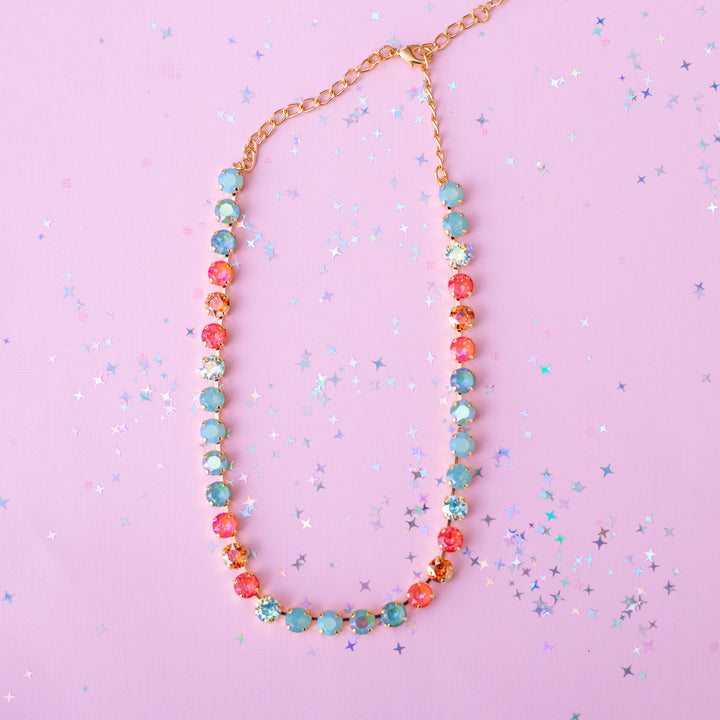 33 settings 8mm crystals Necklace- Life of a Showgirl