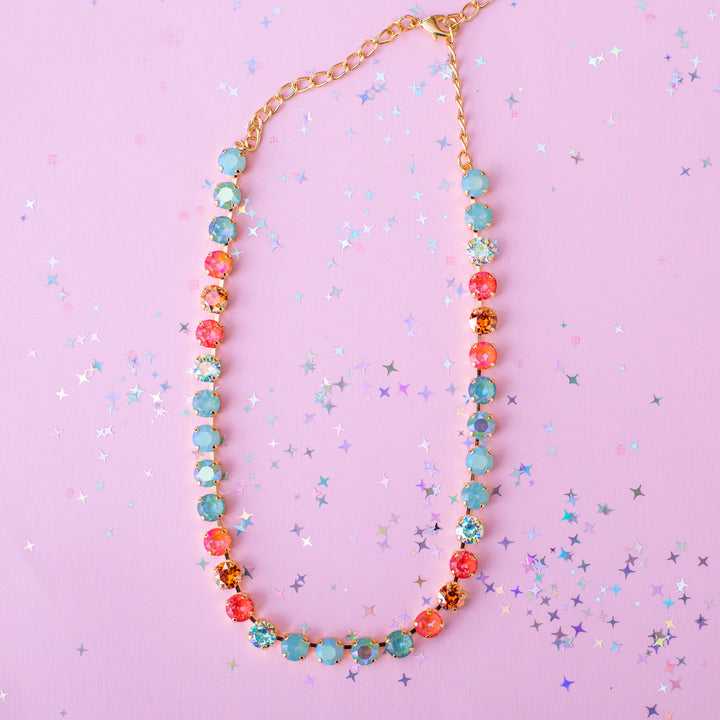 33 settings 8mm crystals Necklace- Life of a Showgirl