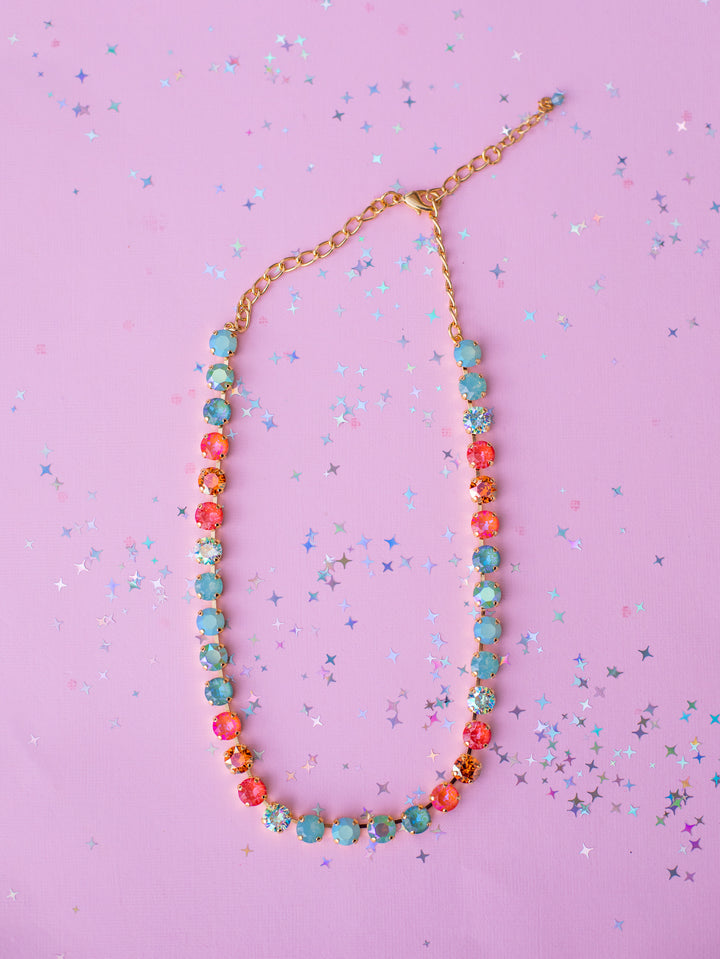 33 settings 8mm crystals Necklace- Life of a Showgirl