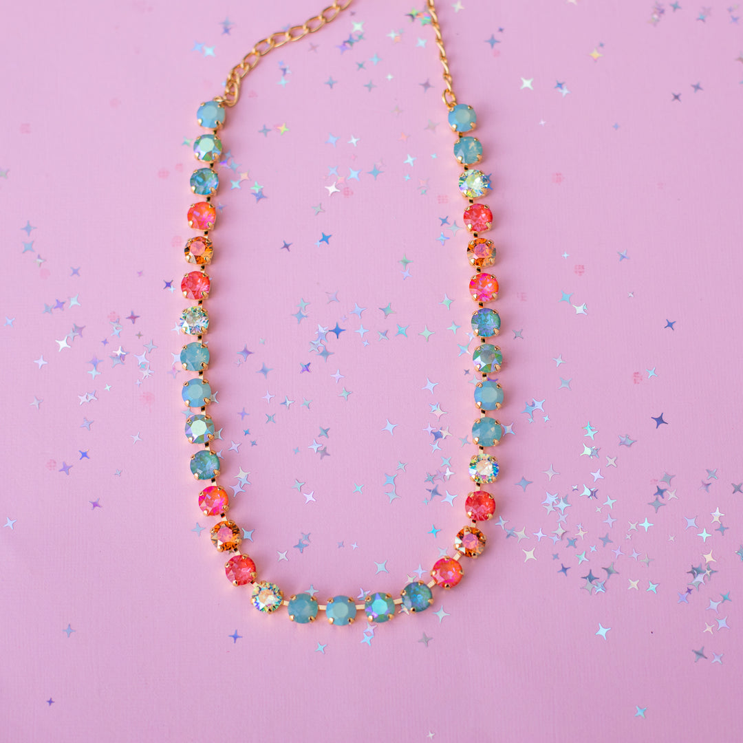 33 settings 8mm crystals Necklace- Life of a Showgirl