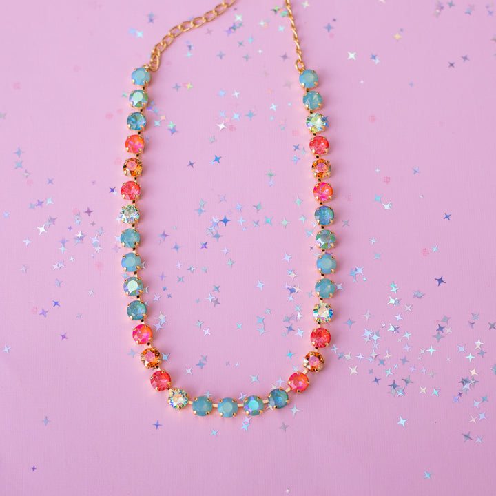 33 settings 8mm crystals Necklace- Life of a Showgirl
