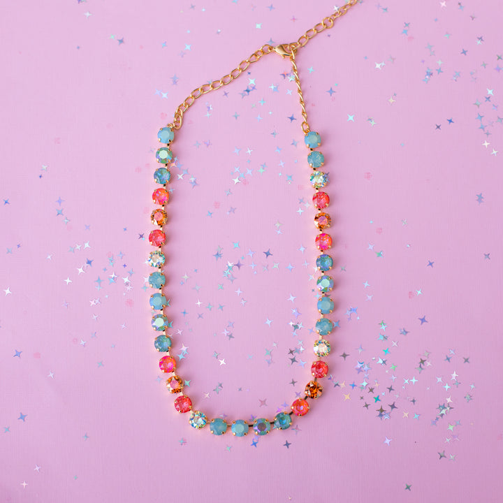 33 settings 8mm crystals Necklace- Life of a Showgirl