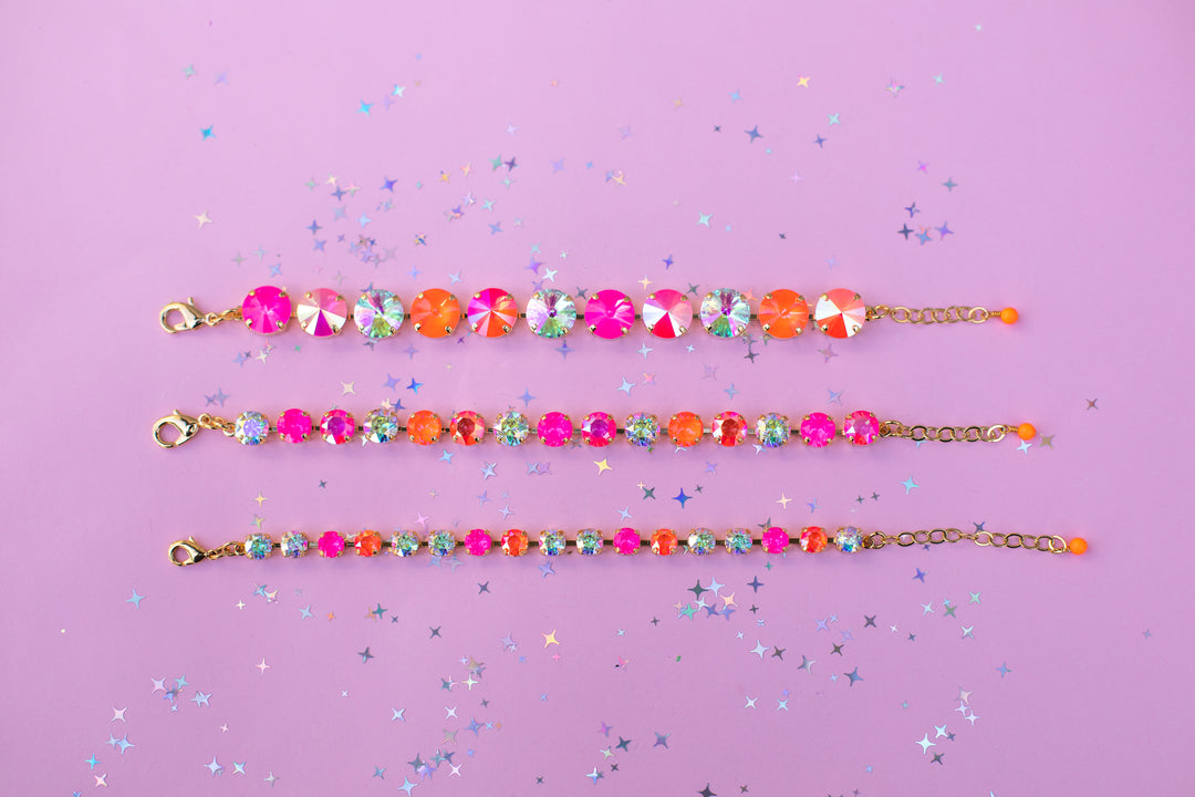 8mm Crystal Bracelet: Paradise Punch