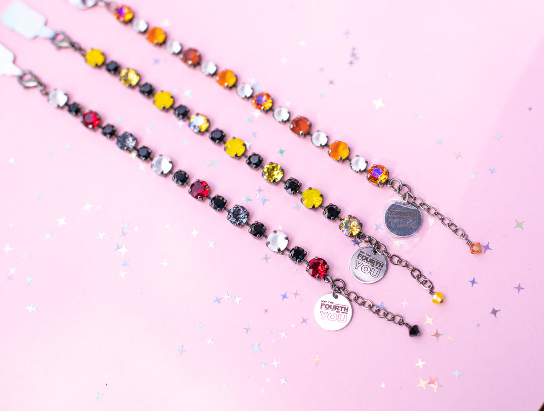 8/6mm Crystal Bracelet: May the 4th be with you: ONLY ONE OF EACH AVAILABLE