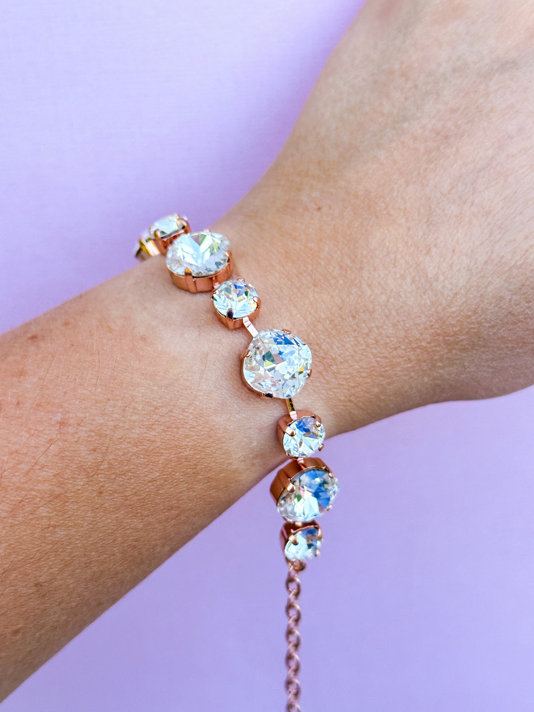 12/8mm cushion cut Crystal bracelet