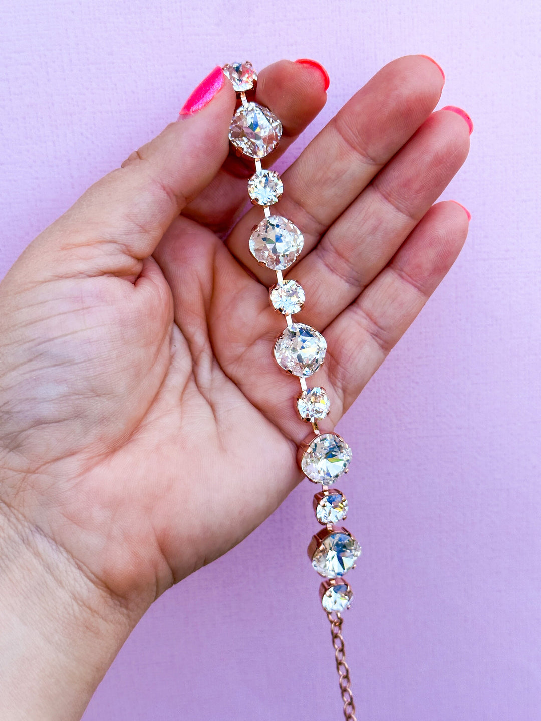 12/8mm cushion cut Crystal bracelet