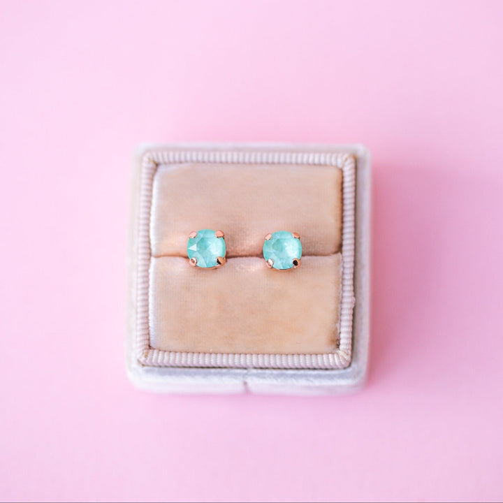6mm Frosted Mint Twinkle Studs or Drops
