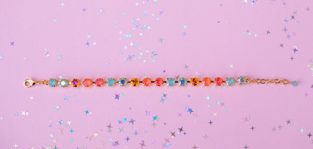 6mm Crystal Bracelet: Life of a Showgirl - Choose setting Color and Length