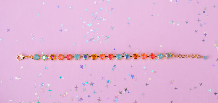 6mm Crystal Bracelet: Life of a Showgirl - Choose setting Color and Length