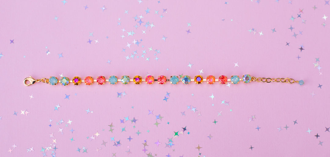 6mm Crystal Bracelet: Life of a Showgirl - Choose setting Color and Length