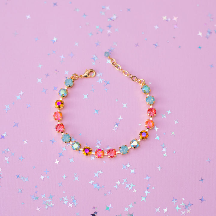 6mm Crystal Bracelet: Life of a Showgirl - Choose setting Color and Length
