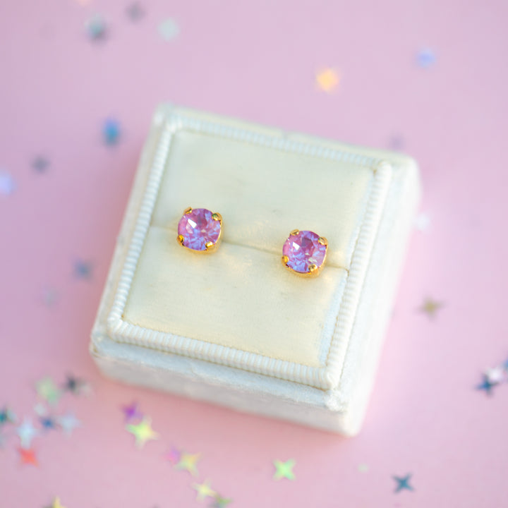 The Shell Petite Stud— 6mm (Petunia Twinkle)