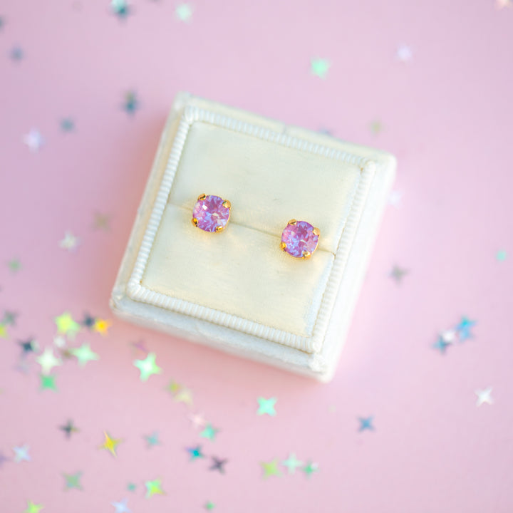 The Shell Petite Stud— 6mm (Petunia Twinkle)