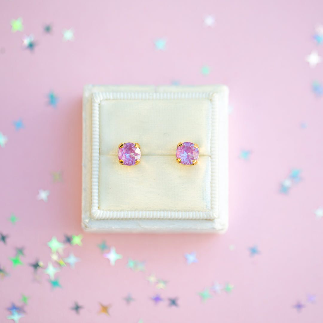 The Shell Petite Stud— 6mm (Petunia Twinkle)