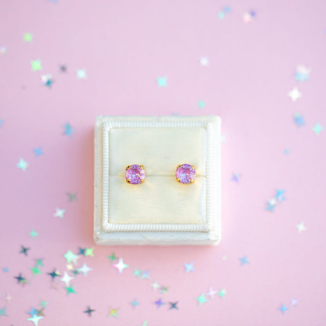 The Shell Petite Stud— 6mm (Petunia Twinkle)