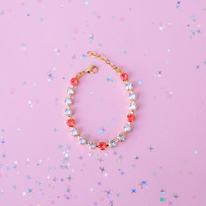 6mm Bracelet - Moonlight + Orange Glow Delite OR Moonlight + Orange Twinkle