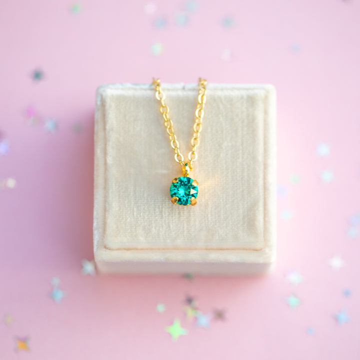 6mm Single Stone Necklace: Seaside
