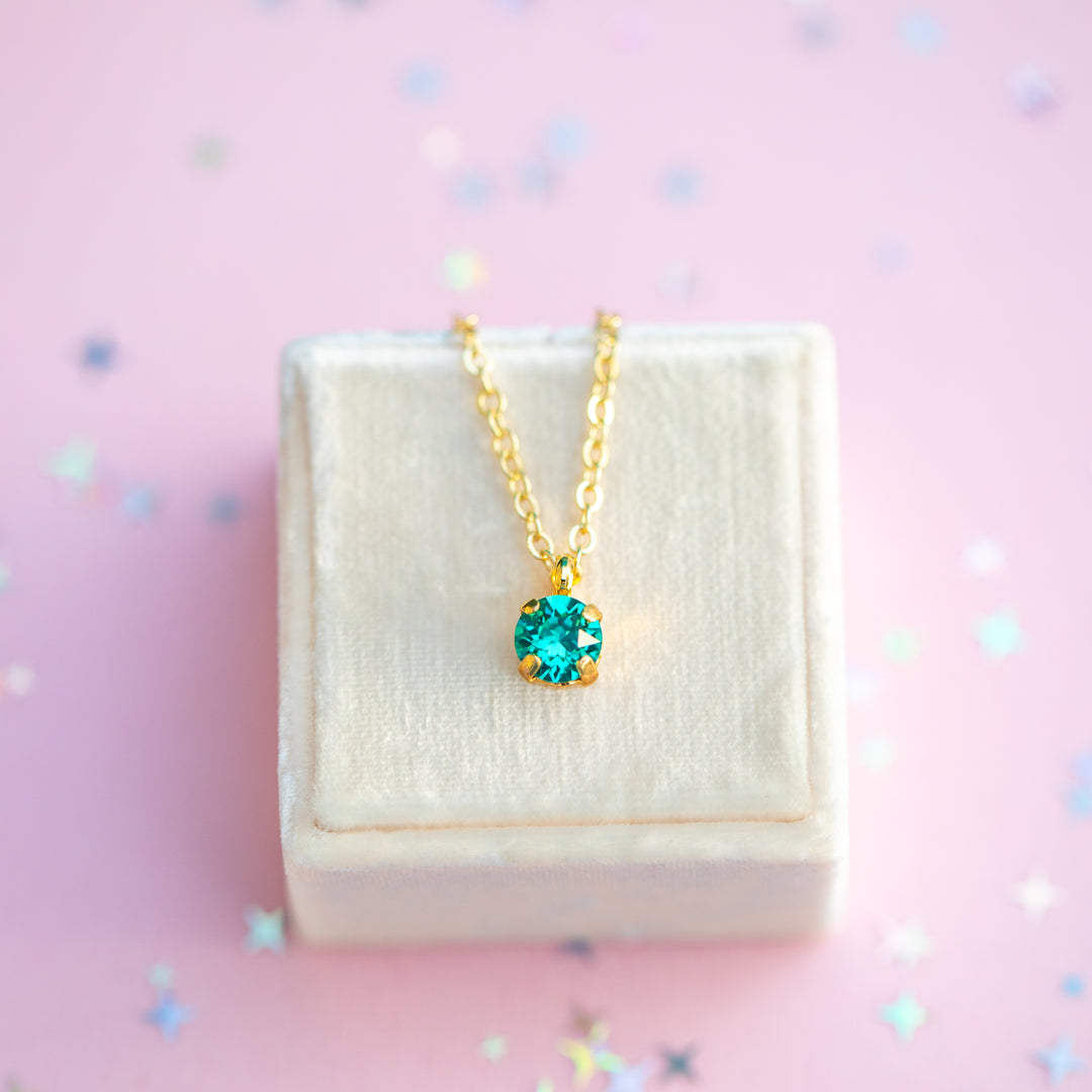 6mm Single Stone Necklace: Seaside