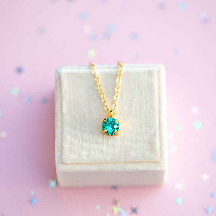 6mm Single Stone Necklace: Seaside