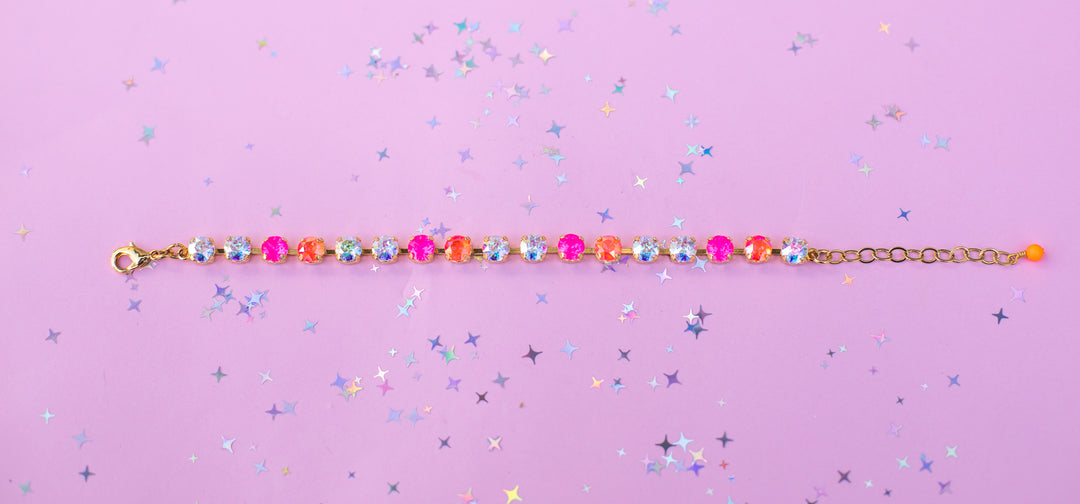 6mm Crystal Bracelet: Paradise Punch