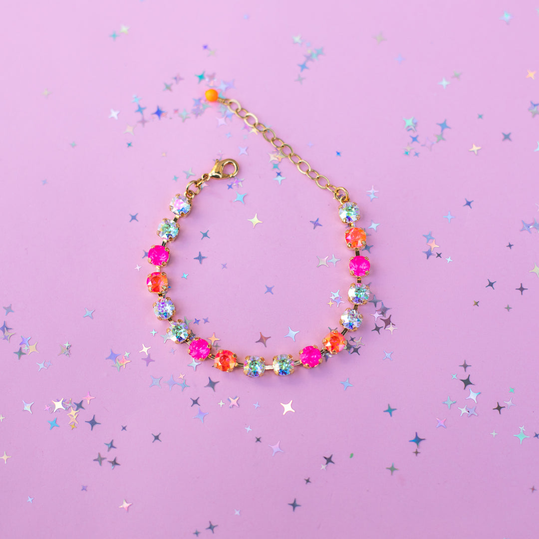 6mm Crystal Bracelet: Paradise Punch