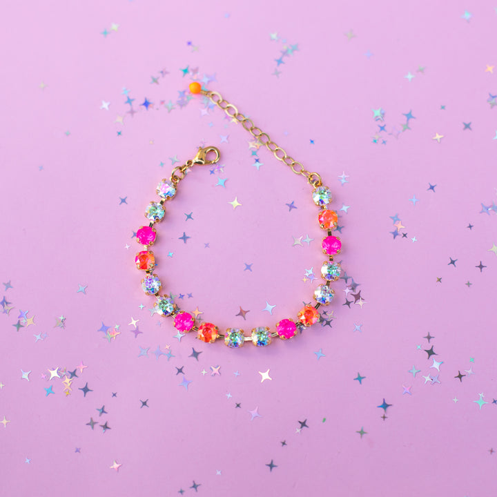 6mm Crystal Bracelet: Paradise Punch
