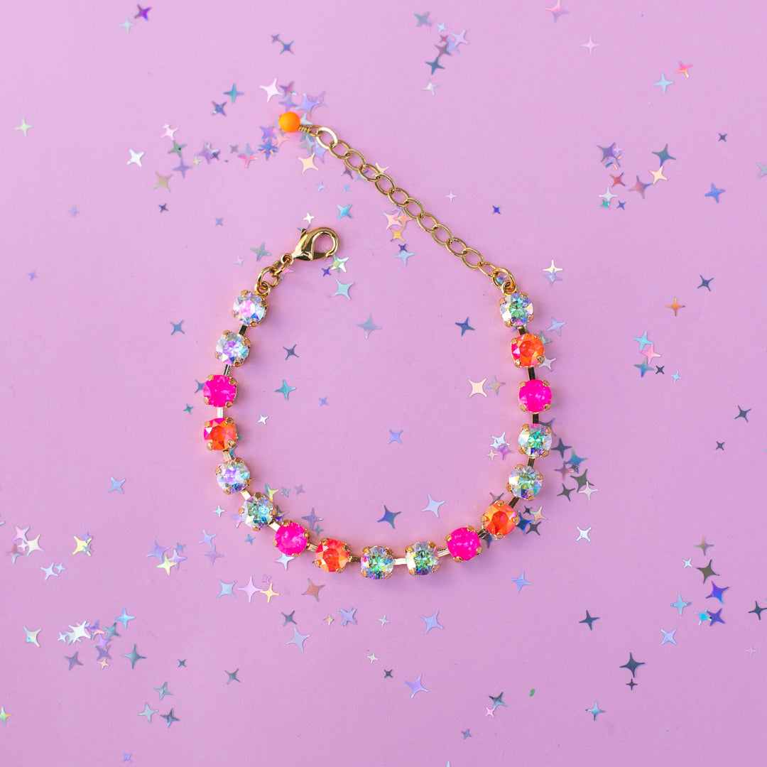 6mm Crystal Bracelet: Paradise Punch