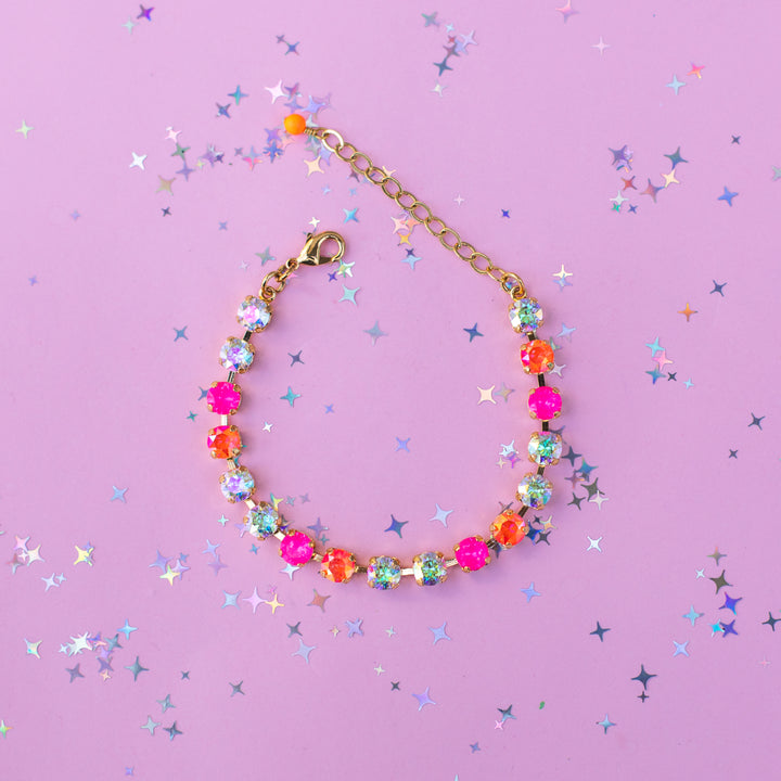 6mm Crystal Bracelet: Paradise Punch