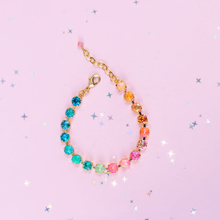 6mm Crystal Bracelet: Island Afterglow with OPALS