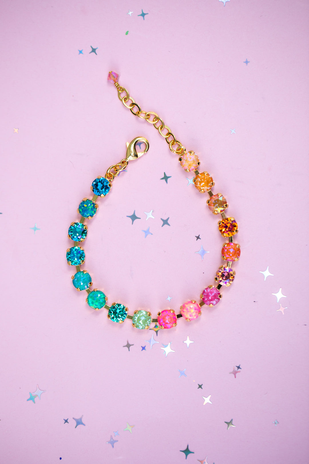 6mm Crystal Bracelet: Island Afterglow with OPALS
