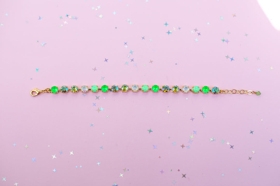 6mm Crystal Bracelet: My Key Lime Pie with OPALS
