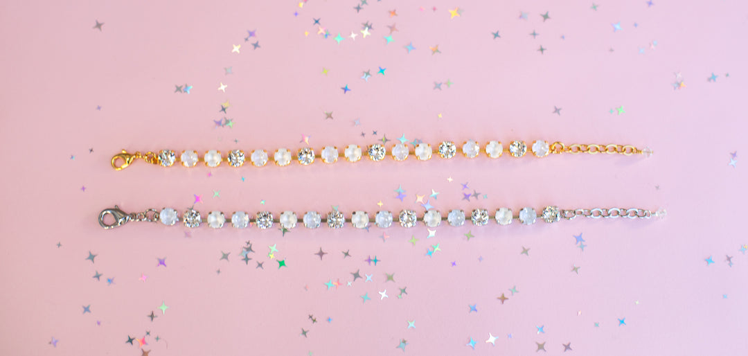 6mm Crystal Bracelet: Snowball