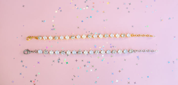 6mm Crystal Bracelet: Snowball