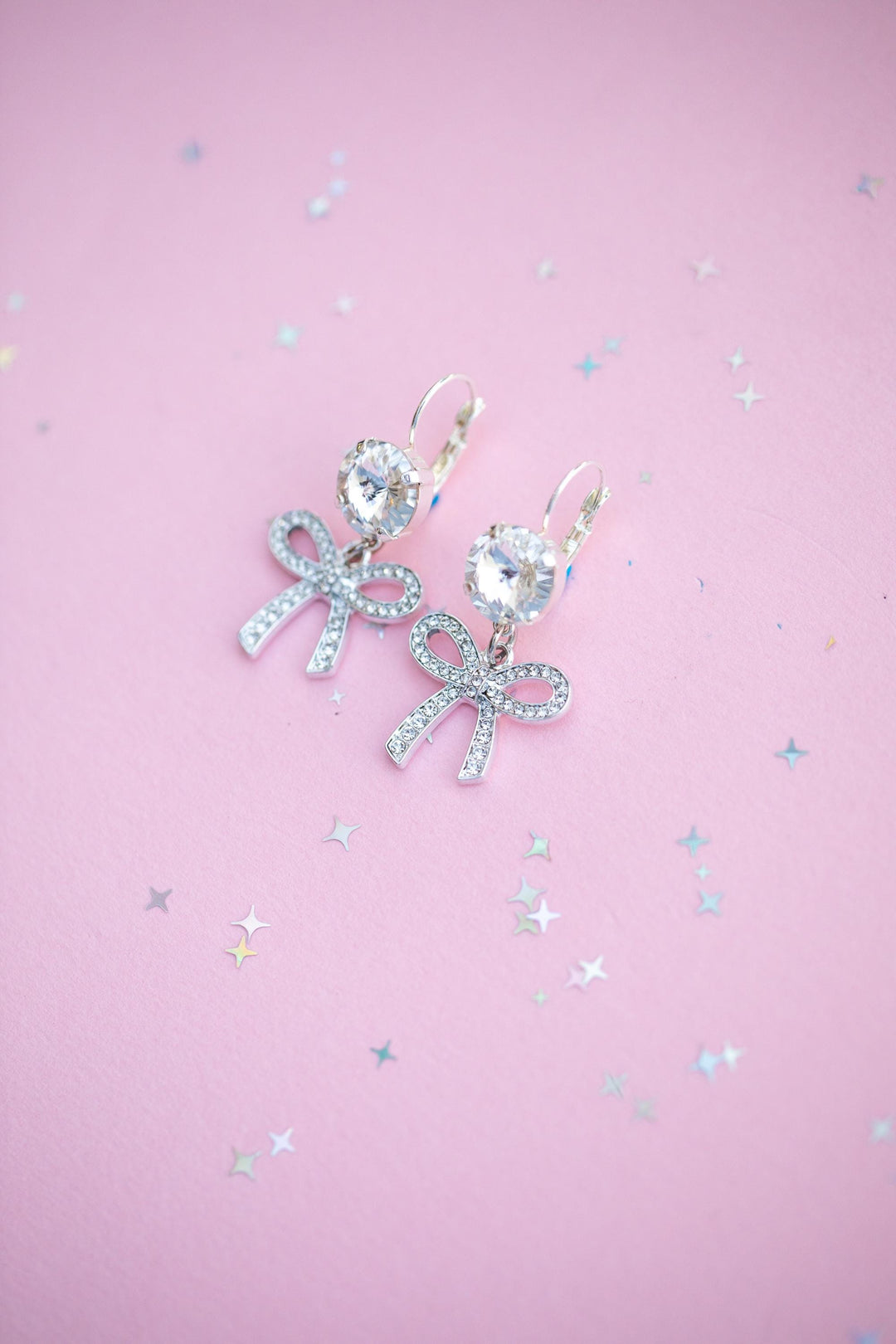 12mm Rivoli Crystal Bow Drops OR Studs - choose setting