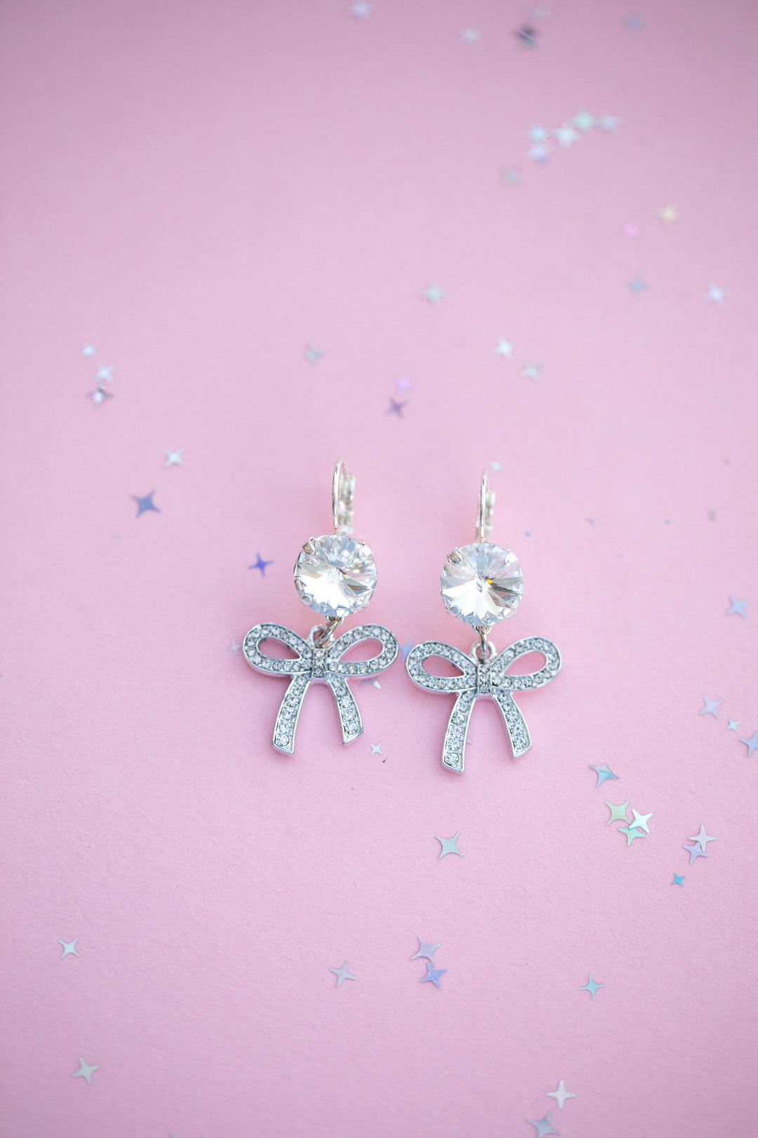 12mm Rivoli Crystal Bow Drops OR Studs - choose setting