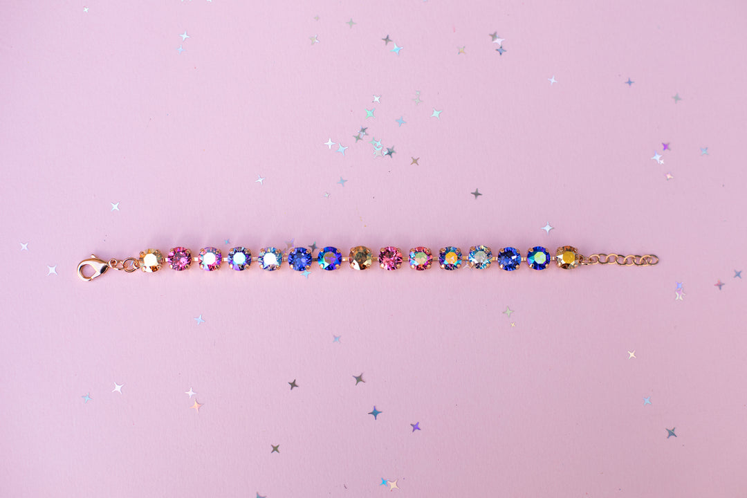 8mm Crystal Bracelet: Paint the Night