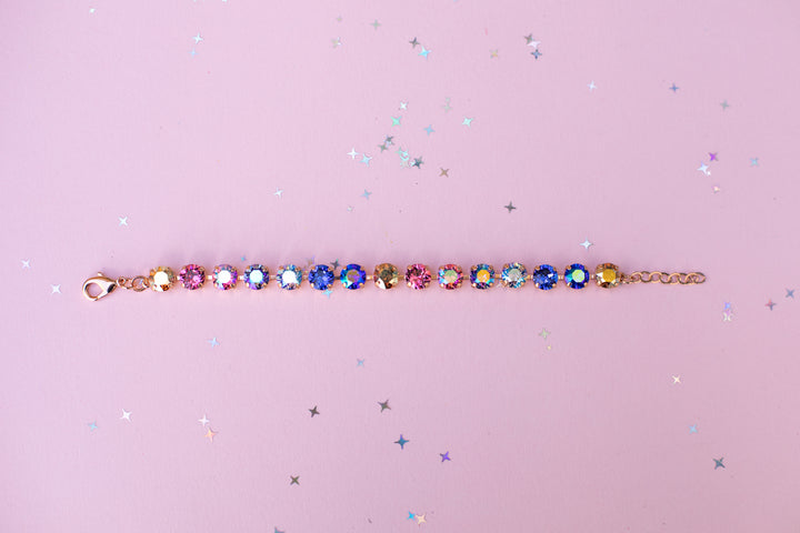 8mm Crystal Bracelet: Paint the Night