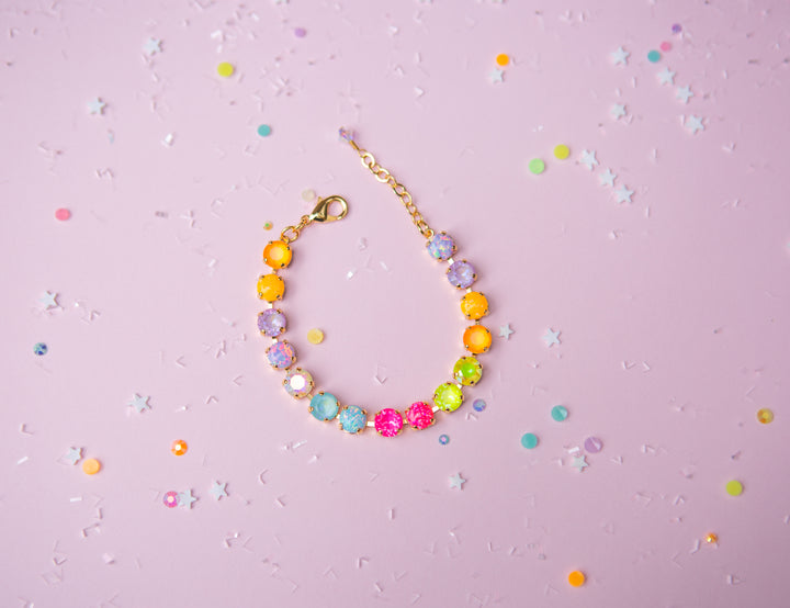 8mm Crystal Bracelet: Sparkly Friend WITH OPALS