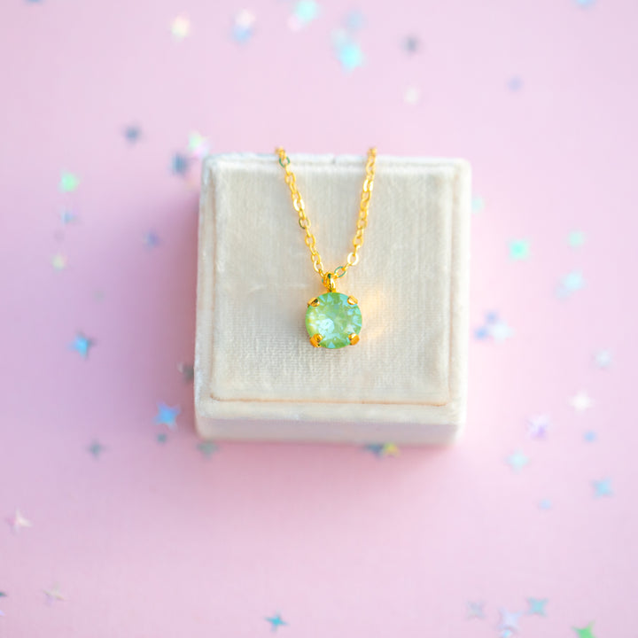 8mm Single Stone Necklace: Meadow Twinkle