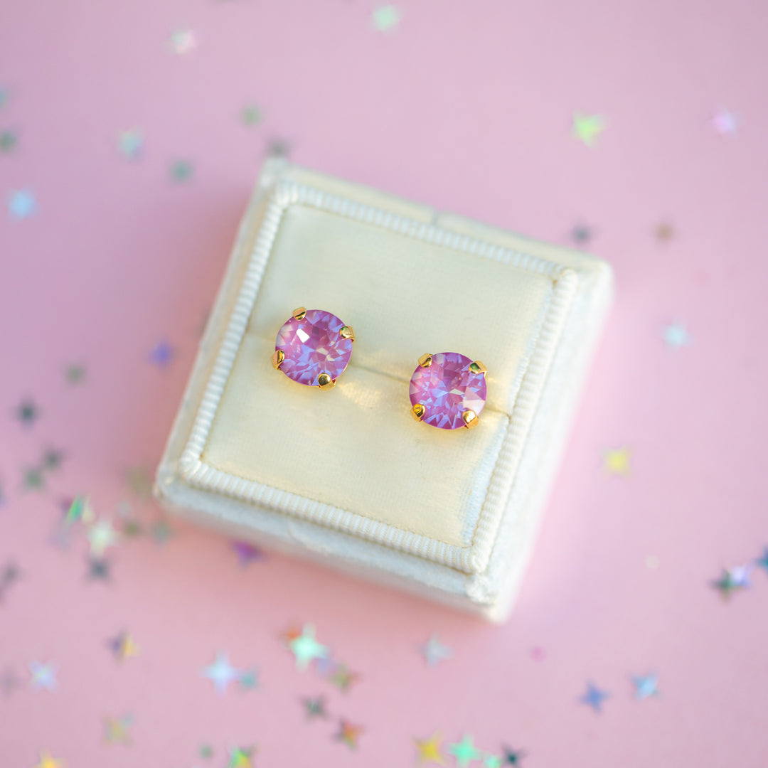 The Shell Signature Stud— Signature Fit 8mm (Petunia Twinkle)