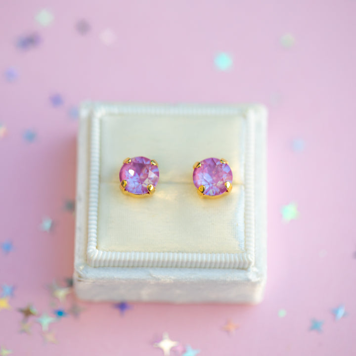 The Shell Signature Stud— Signature Fit 8mm (Petunia Twinkle)