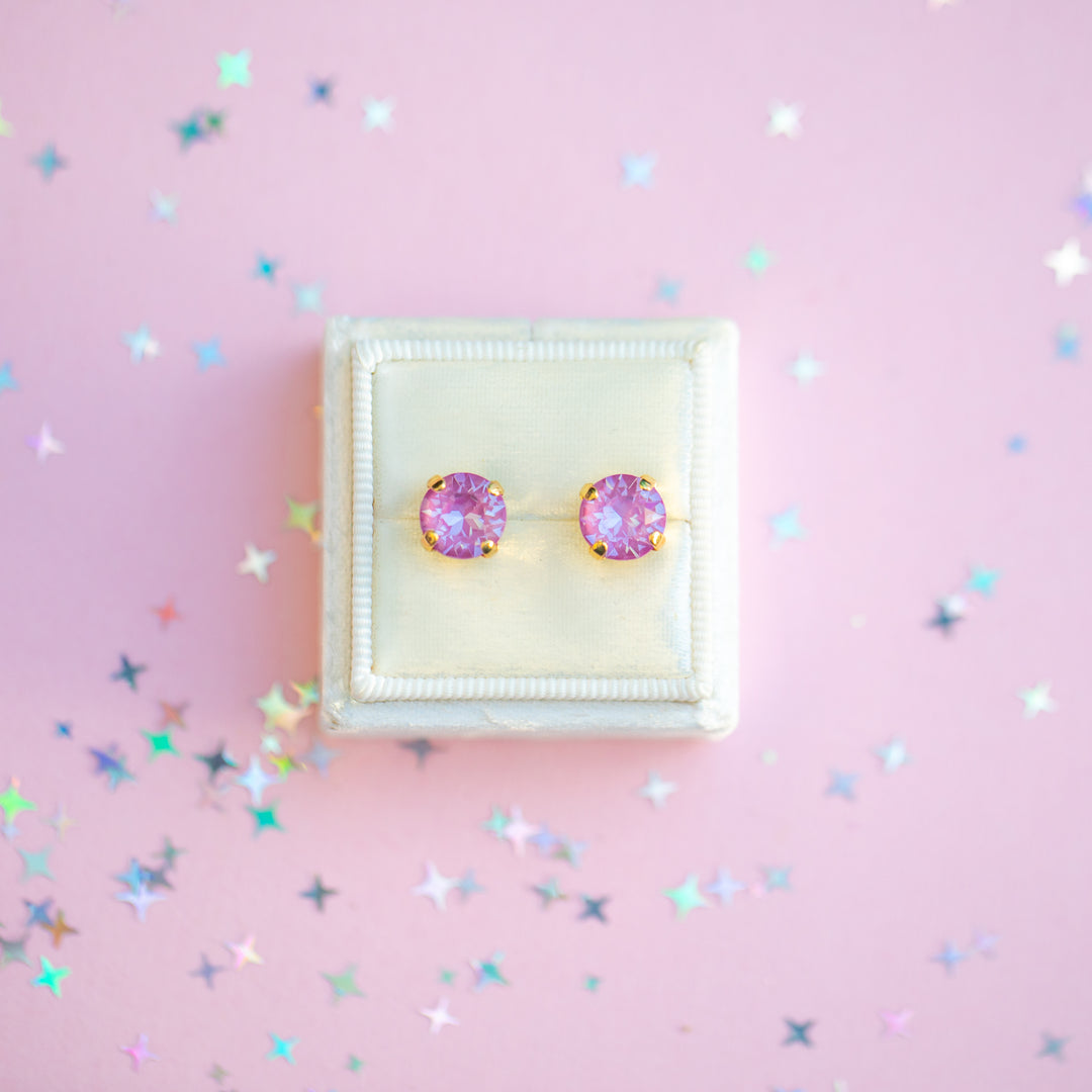 The Shell Signature Stud— Signature Fit 8mm (Petunia Twinkle)