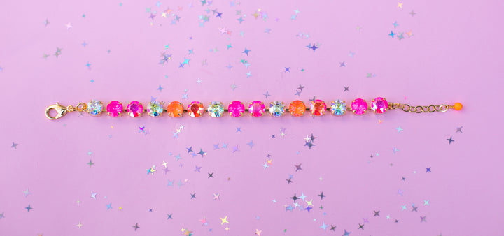 8mm Crystal Bracelet: Paradise Punch