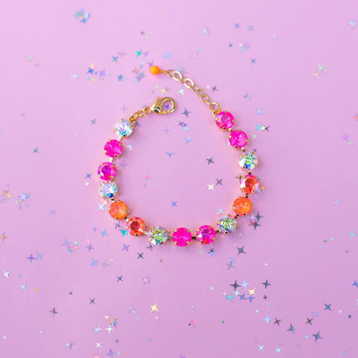 8mm Crystal Bracelet: Paradise Punch