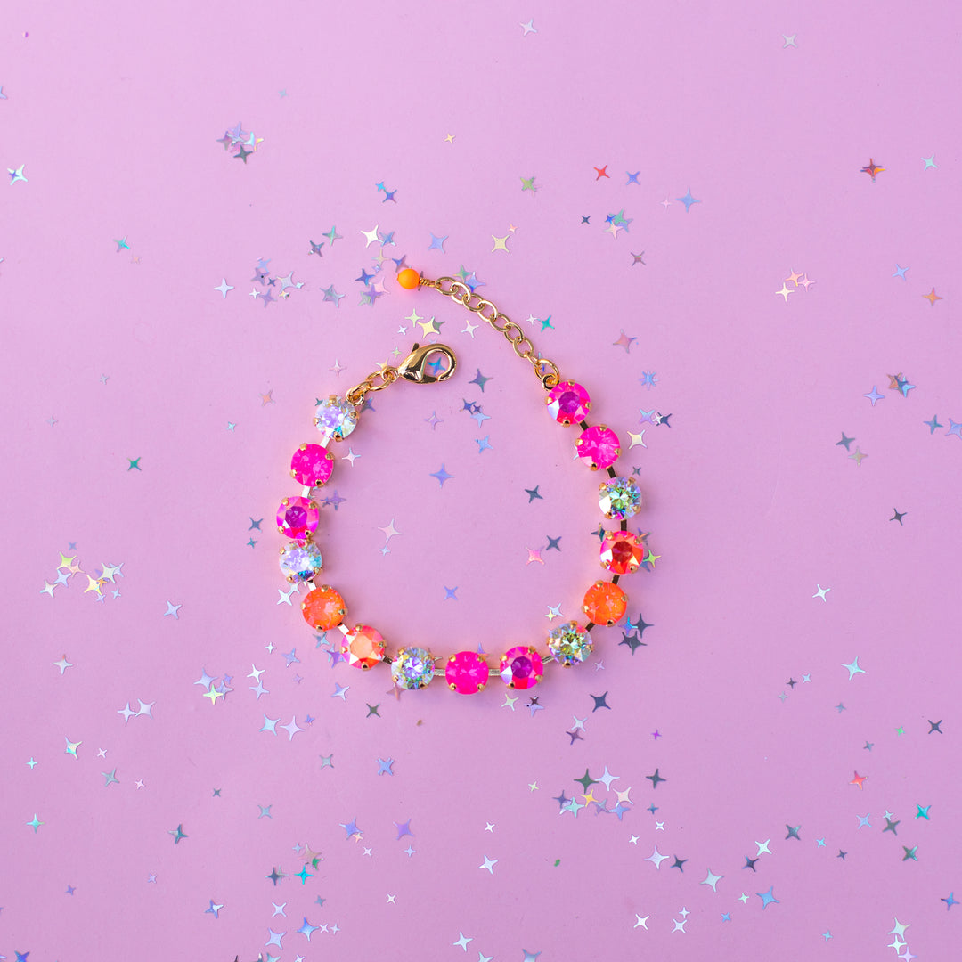8mm Crystal Bracelet: Paradise Punch