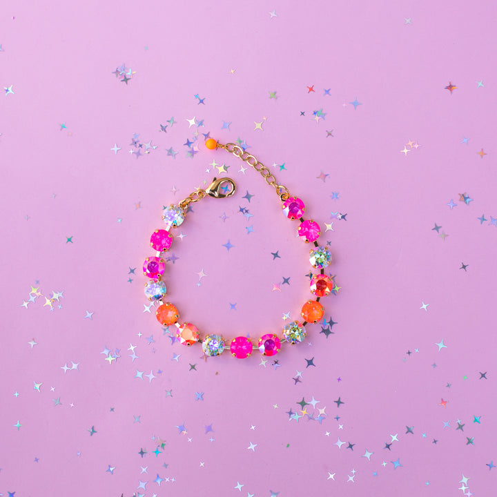 8mm Crystal Bracelet: Paradise Punch