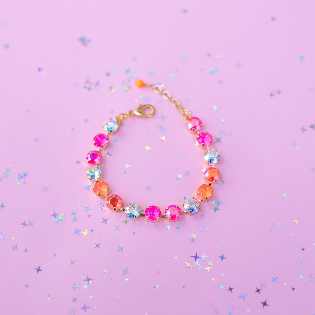8mm Crystal Bracelet: Paradise Punch