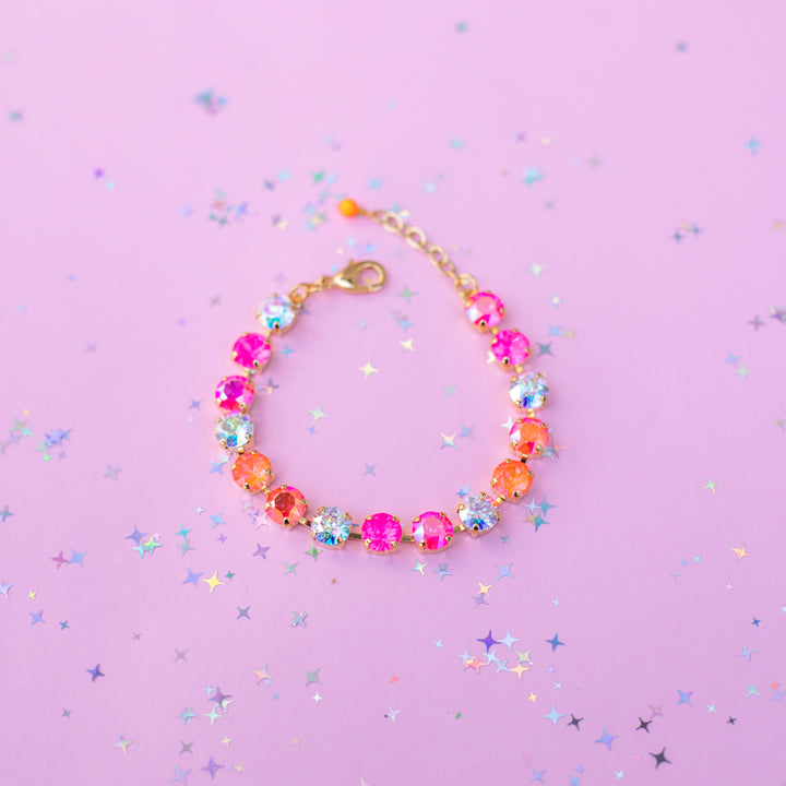 8mm Crystal Bracelet: Paradise Punch